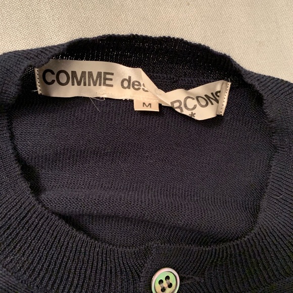 Navy Comme de Garçon cropped cardigan - Picture 5 of 7